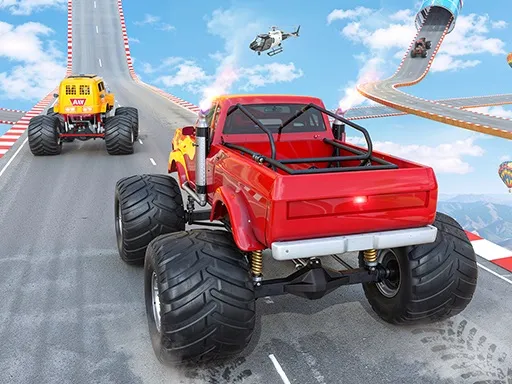 Mega Ramp Monster Truck Race